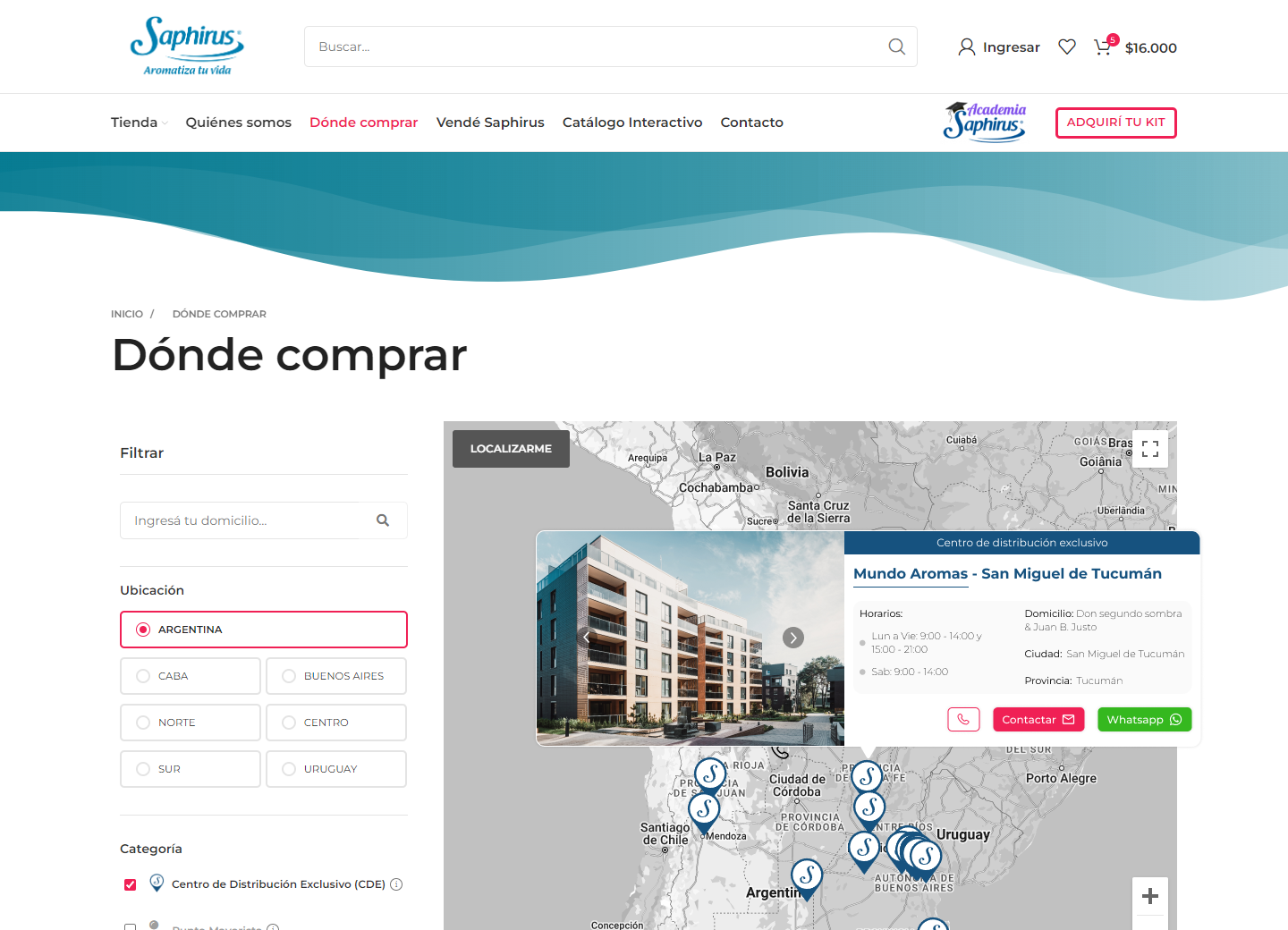 Dónde comprar — Localización de puntos de venta