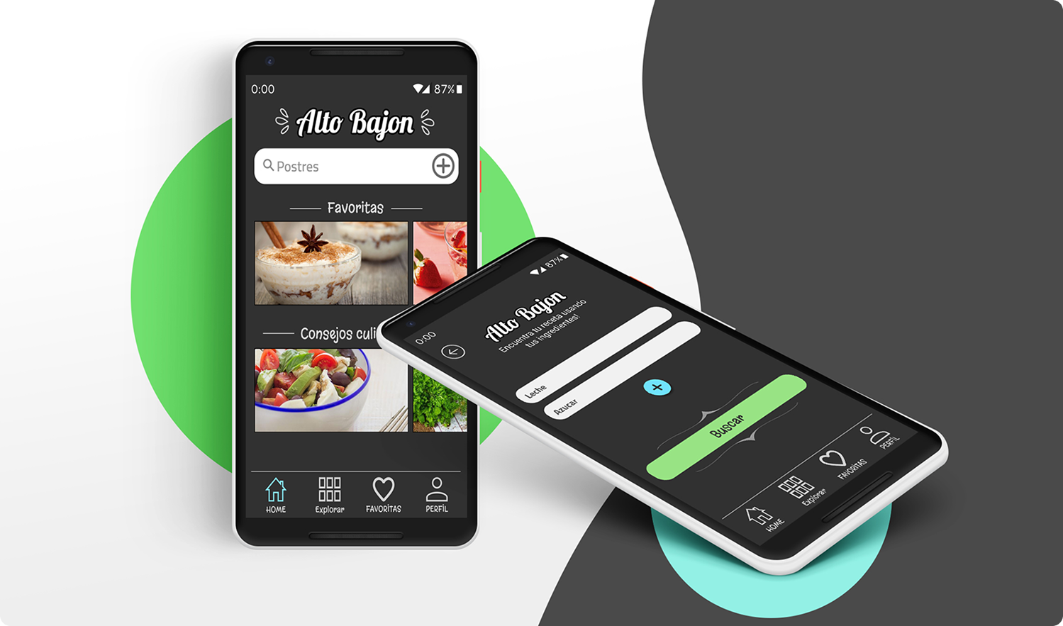 Mockup del proyecto Alto Bajon