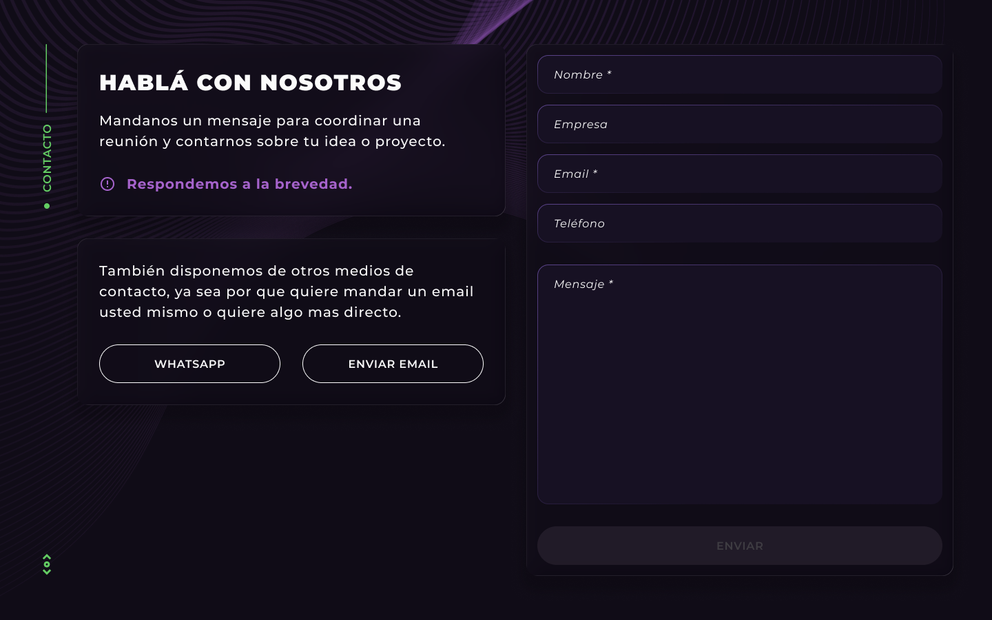 Contacto — Canales de comunicación