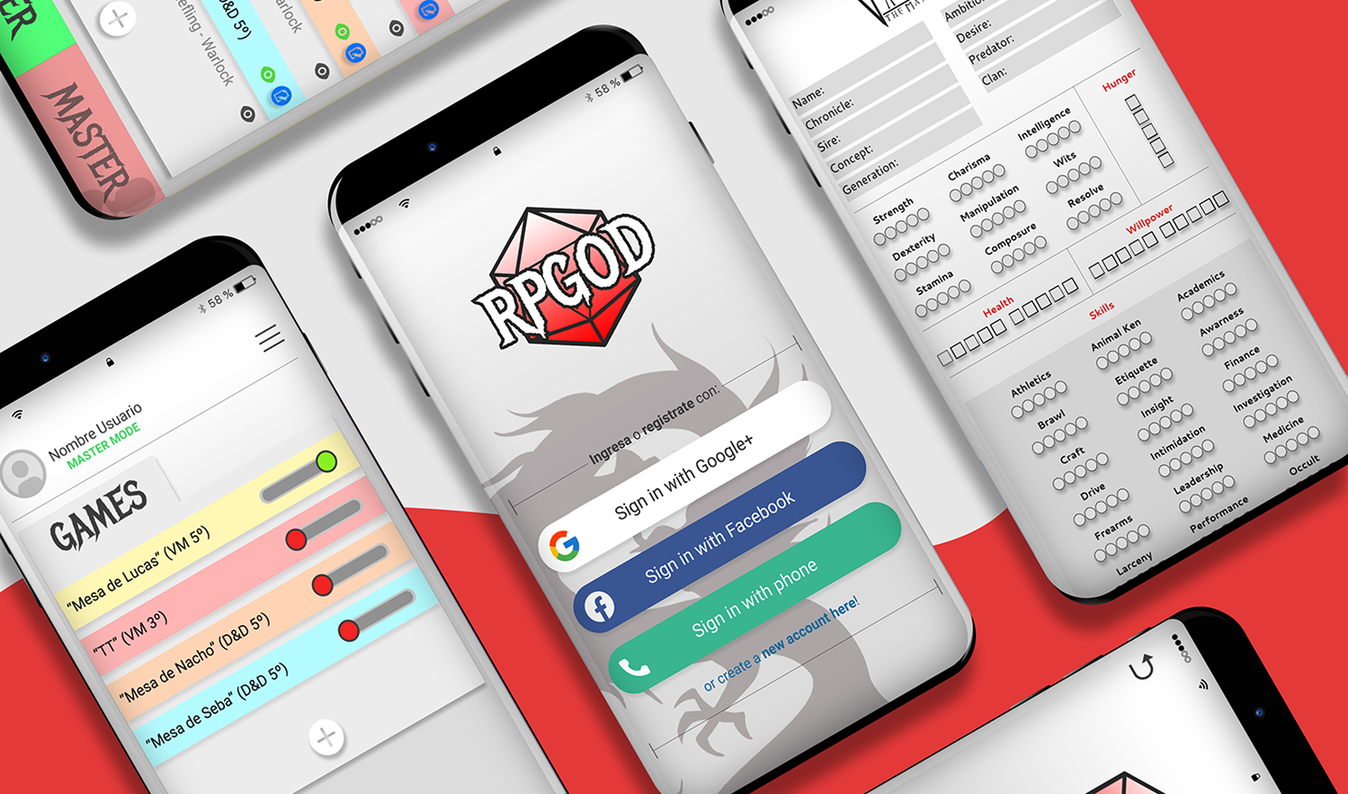 Mockup del proyecto RPGOD
