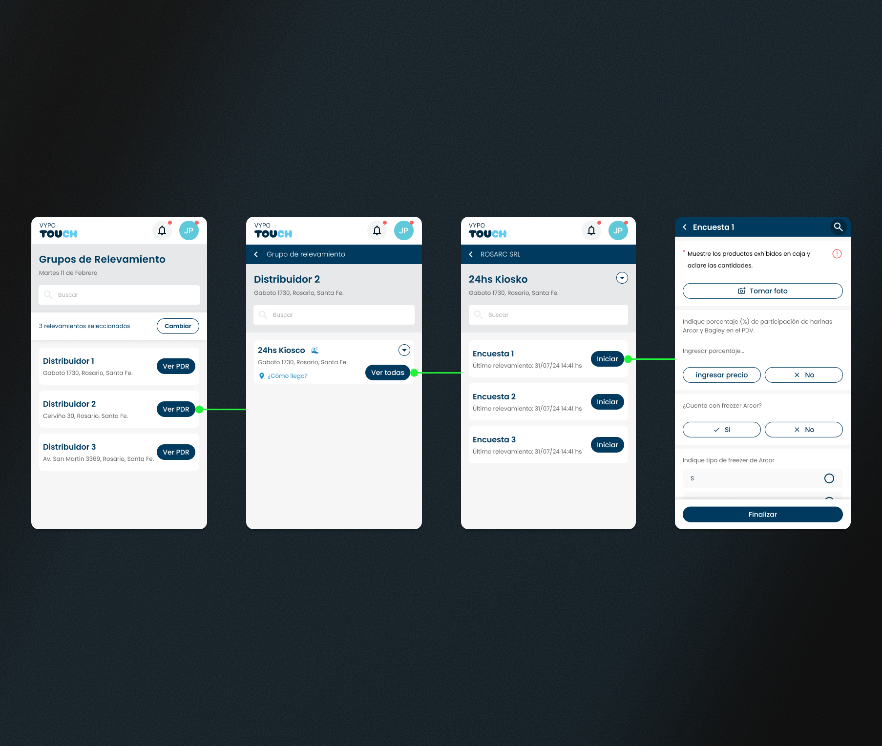 App móvil — Encuestas con cola de envío